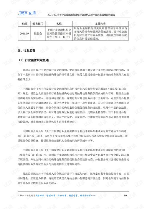 2021-2025年中國(guó)金融服務(wù)外包行業(yè)調(diào)研與軟件外包服務(wù)新產(chǎn)品開(kāi)發(fā)戰(zhàn)略咨詢(xún)報(bào)告解析